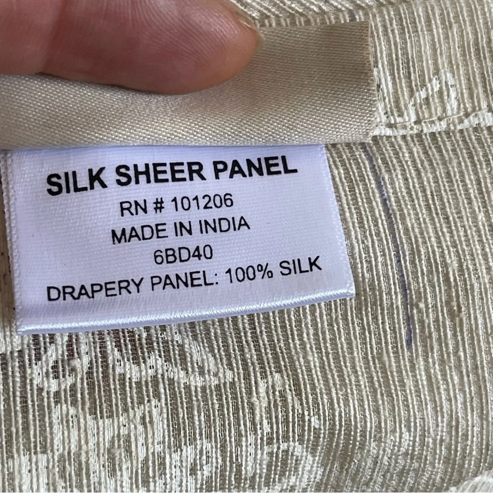 Soft Surroundings Romantique Sheer Silk Curtains Panels